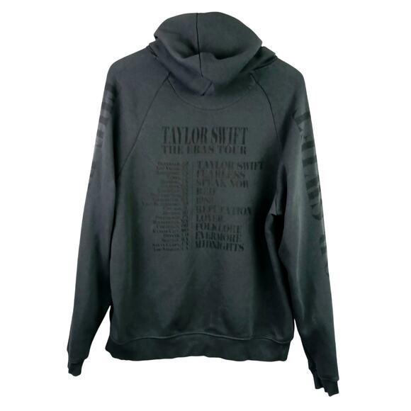 Taylor Swift Eras Tour SZ S Gray Hoodie Black Graphic Official Merch EUC - Picture 4 of 6